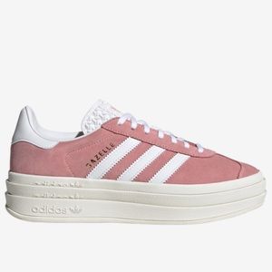 Pink adidas gazelles!! Never worn, size 11 women’s!!